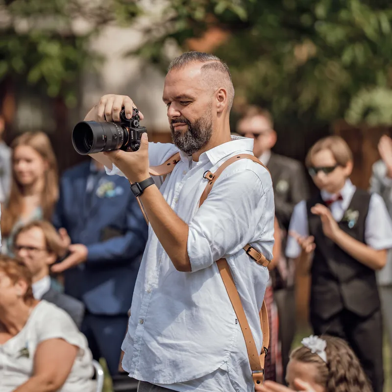 Vašek při fotografování